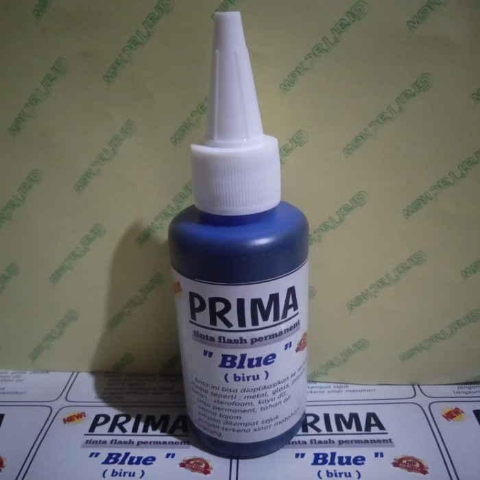

Tinta stempel permanen 3 in 1 kemasan 100 ml bisa untuk plastik - Hitam