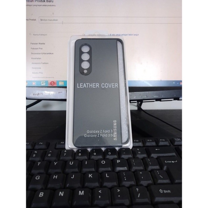 TERBARU CASE LEATHER COVER SAMSUNG Z FOLD 1 /Z FOLD 2 / Z FOLD 3 / Z FOLD 4 5G - Abu-abu, Z FOLD 1