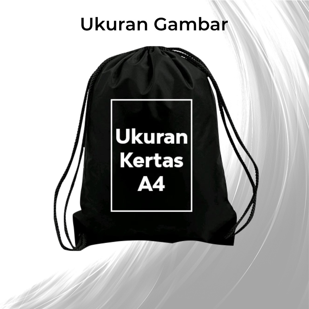 Tas  Serut Multifungsi Untuk Olahraga Sekolah Futsal Basket Berenang String Bag Wanita Dan Pria   New Stringbag Bts - Tas Serut Dengan Jahitan Rapih Berbahan Taslan - Anti Air Part III  terlaris 1