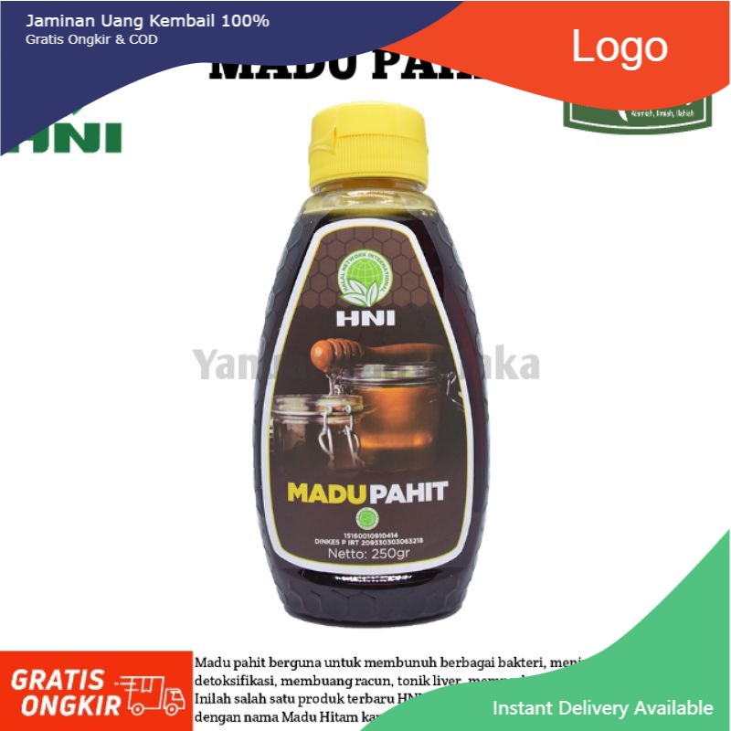 (Bisa COD) Masuk Hitam Pahit MADU PAHIT HNI 100% Halal Untuk Membunuh Bakteri Dan Meningkatkan Keseh