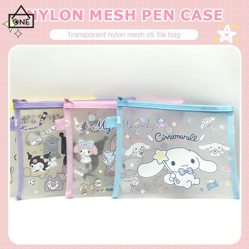 

COD❤️Kartun Sanrio File Pouch Kantong Alat Tulis Nilon Ziplock Transparan Alat Tulis-A.one