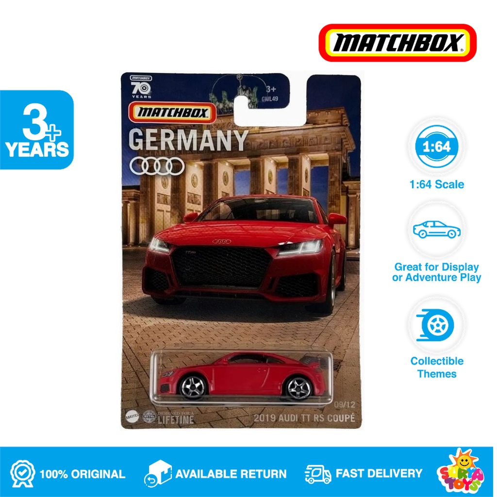 Matchbox 2019 Audi TT RS Coupe Red