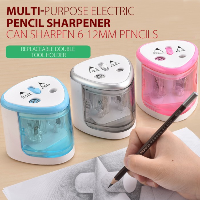 

[Best Seller] Triple W Rautan Serutan Electric Pencil Pensil Otomatis Elektrik - Putih