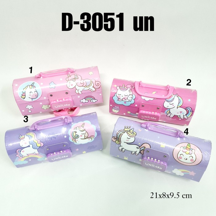 

[New] SOS Kotak Pensil Karton D-3051 Unicorn / Tempat Pensil / Pencil Case - D 3051 unicron, Bebas