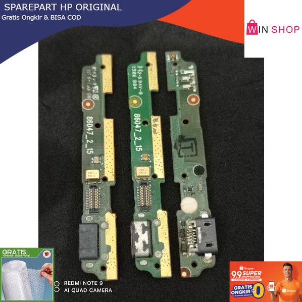 KONEKTOR CAS CHARGE PCB BAWAH XIAOMI REDMI 2 2S 2PRIME 2 PRO ORIGINAL ASLI READY