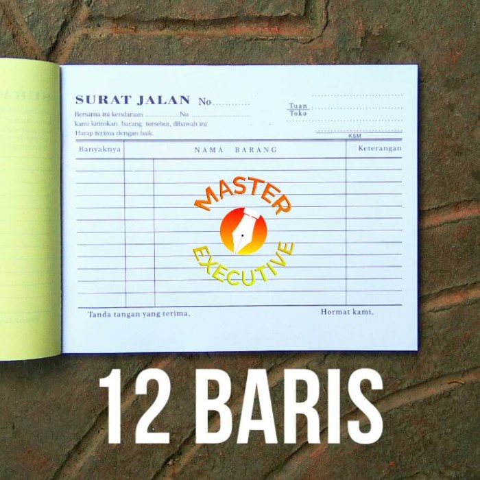 

AF Buku Nota Surat Jalan 3 ply NCR / Rangkap B3