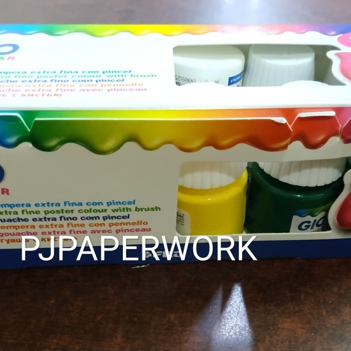 

[New] Cat Poster / school paint 25 ml GIOTTO (1 set isi 12) promo free kuas