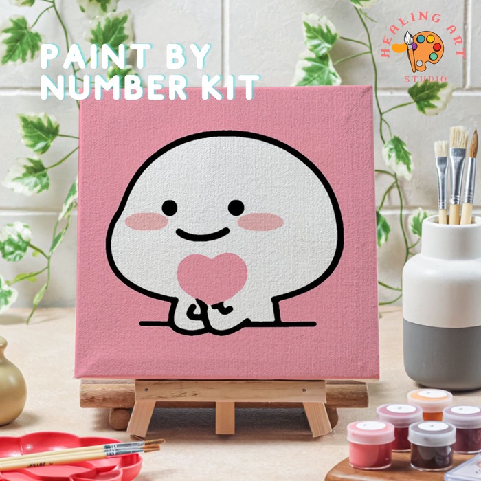 

[LK-0528] Paint by number pentol versi 3 canvas 20x20 cm painting kit - pentol11, 15x15cm