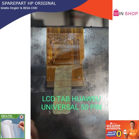 LCD  Tablet Tab Mito brandcode Advan Evercoss Xiaomi huangmi dll universal (773TG700E030021)  UNIVER