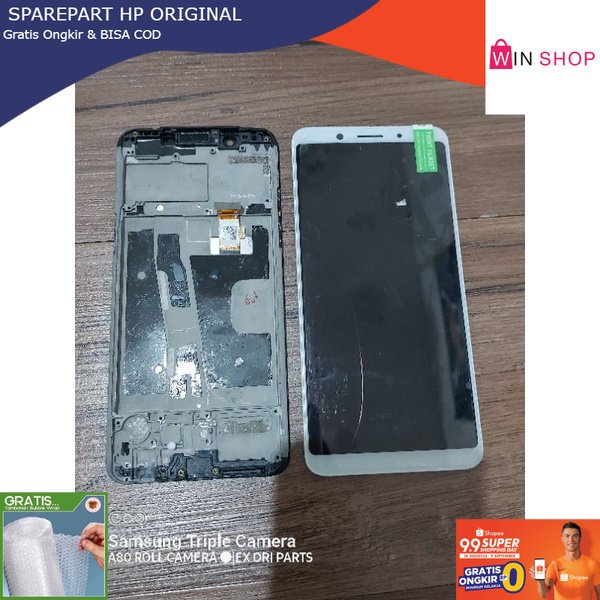 GARANSI LAYAR LCD TOUCHSCREEN FRAME TATAKAN TULANG BEZEL ORI 100  F5 BIG F5 YOUTH YOTH RAM 3 RETAK M