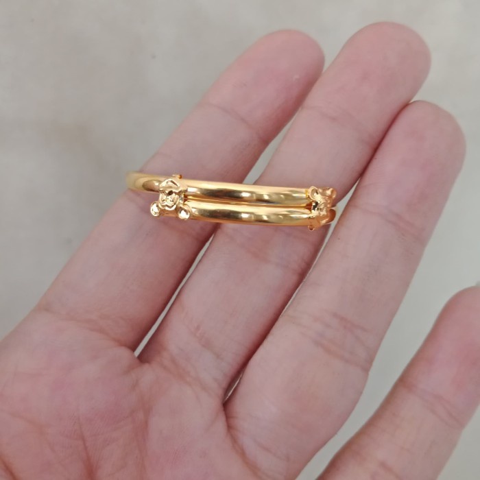 NEW PROMO Gelang tangan bayi newborn selisih emas asli kadar 700 22k 70% mickey