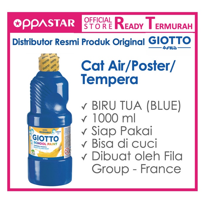 

[KG0126] Giotto School Paint 1000 ml Ultramarine Blue - Cat Air
