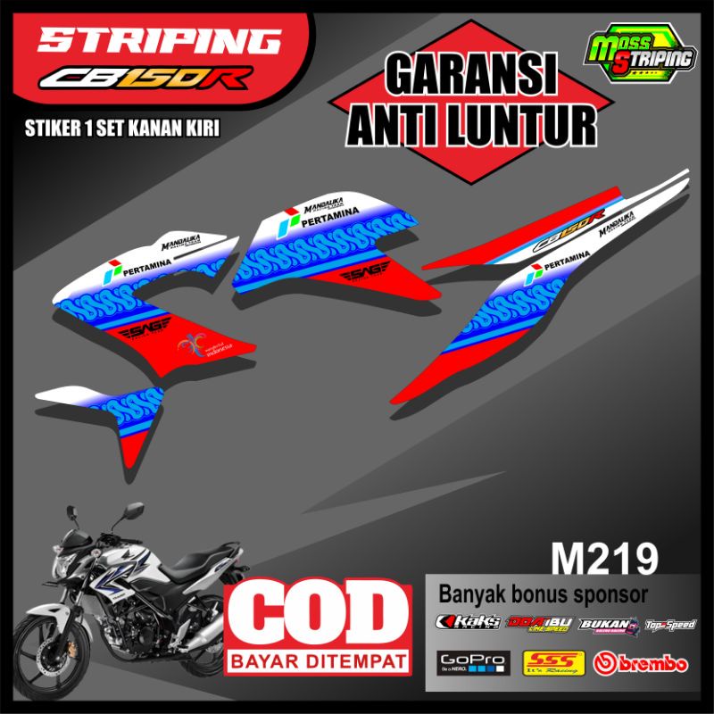 MASS Striping - Striping Sticker List Variasi Motor Honda CB 150 R CB 150R OLD Lama Motif Mandalika 