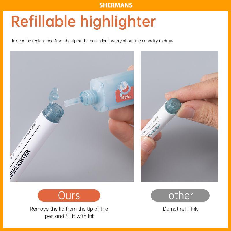 

[Ready Stock❤️]Highlighter Spidol Morandi Tone Spidol Alat Tulis Siswa Penyorot Halus sherman