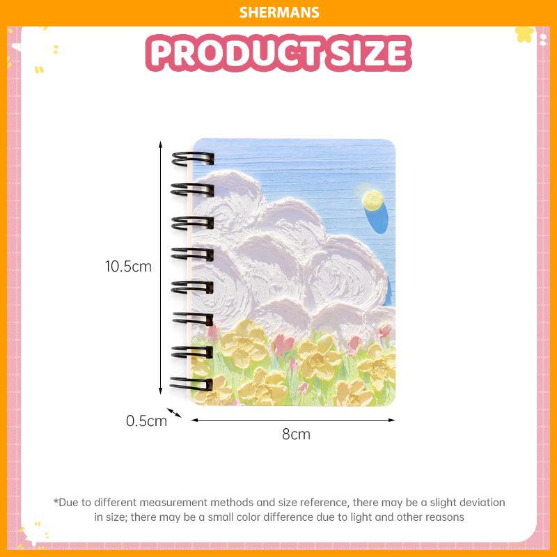 

[Ready Stock❤️]Notebook Kartun Coil Lukisan Minyak Hewan Notebook Mini Siswa Alat Tulis sherman