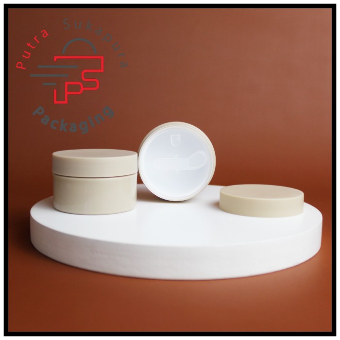 pot pp spatula 30gr coklat/pot cream 30gr spatula/pot kosmetik 30gr