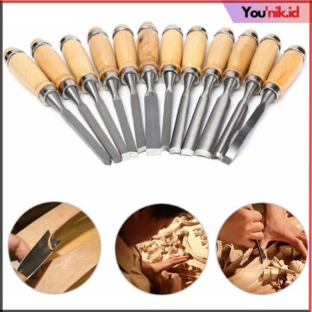 

Younik Ginflash Set Pahat Kayu 12 in 1 Wood Carving Art Knife - OE12