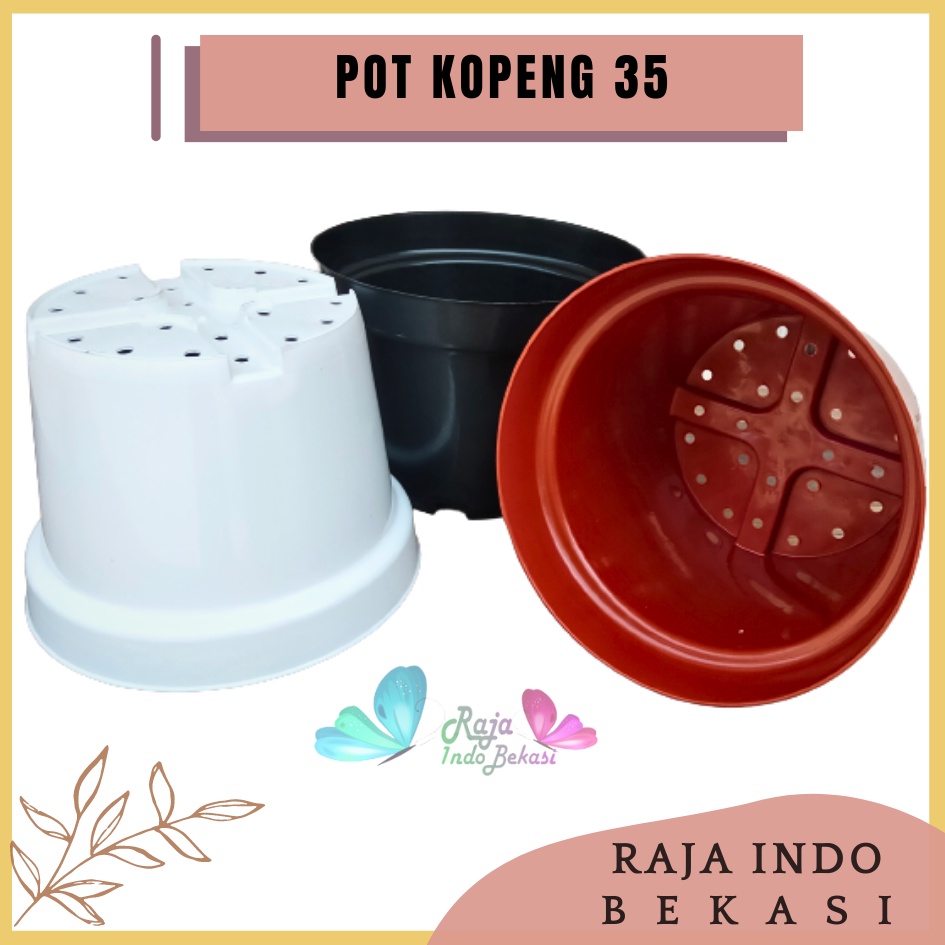 Pot Kopeng 35 Hitam Putih Coklat Besar Jumbo Plastik Ukuran 40cm 50cm 70 cm 100cm Pot Putih Besar Ju