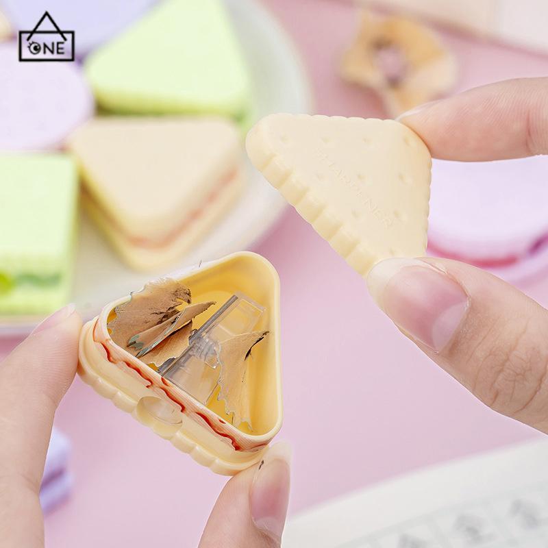 

COD❤️Penggemar Rautan Bentuk Kue Kreatif Rautan Pensil Portabel Siswa-A.one