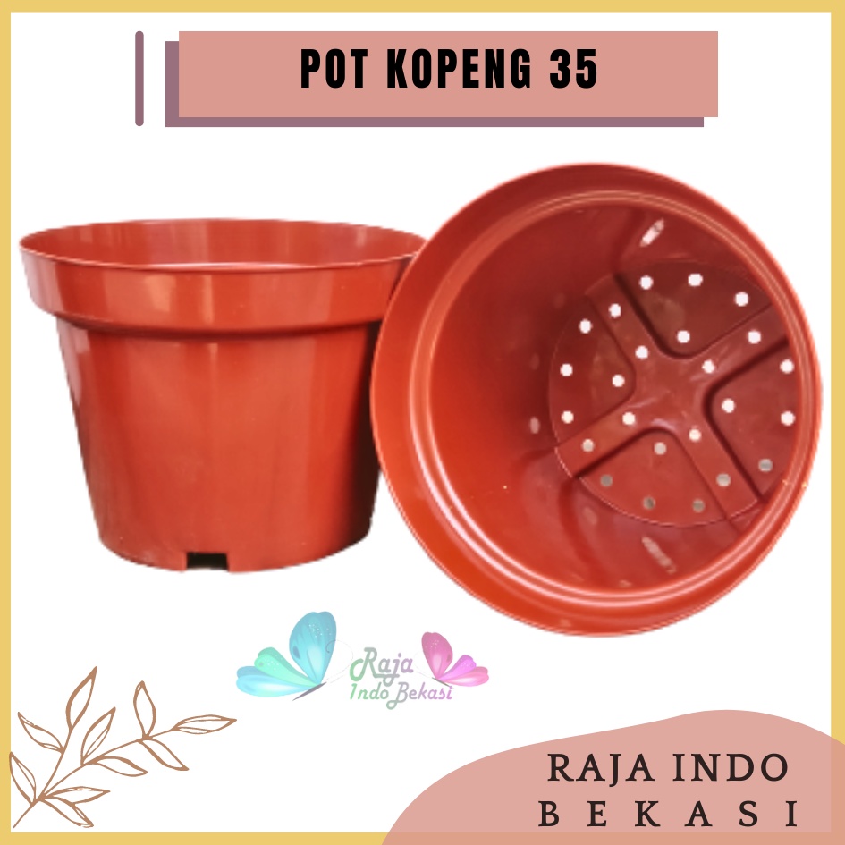 Pot Kopeng 35 Coklat Besar Jumbo Plastik Ukuran 40cm 50cm 70 cm 100cm Pot Putih Besar Jumbo