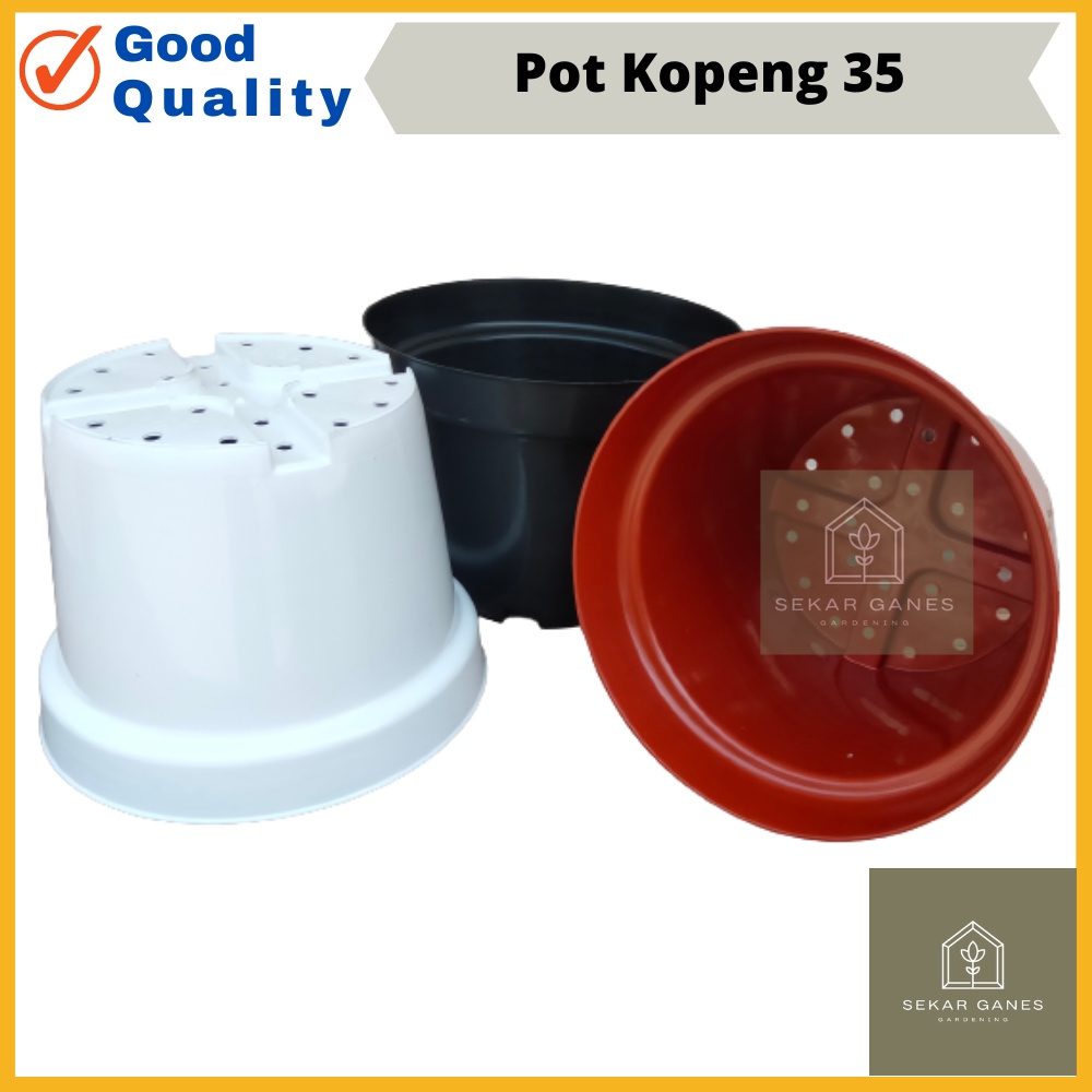 Pot Kopeng 35 Hitam Putih Coklat Besar Jumbo Plastik Ukuran 40cm 50cm 70 cm 100cm Pot Putih Besar Ju