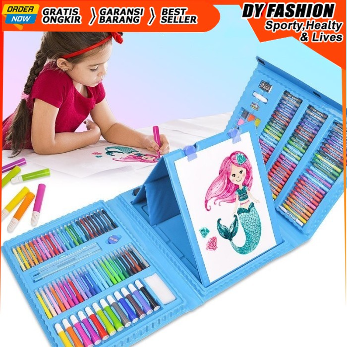 

SP948 Super Mega Art Set Alat Gambar Tulis Anak Crayon Pensil Warna 208 Pcs