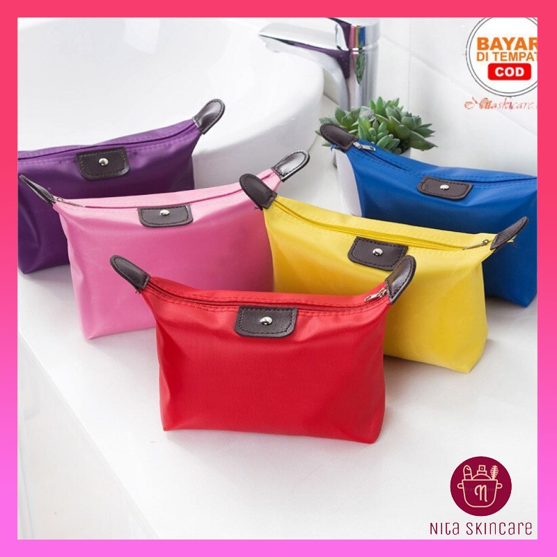 [COD] Tas Kosmetik Polos Mini Pouch Tas Makeup Pouch Kosmetik Tas Wanita Murah