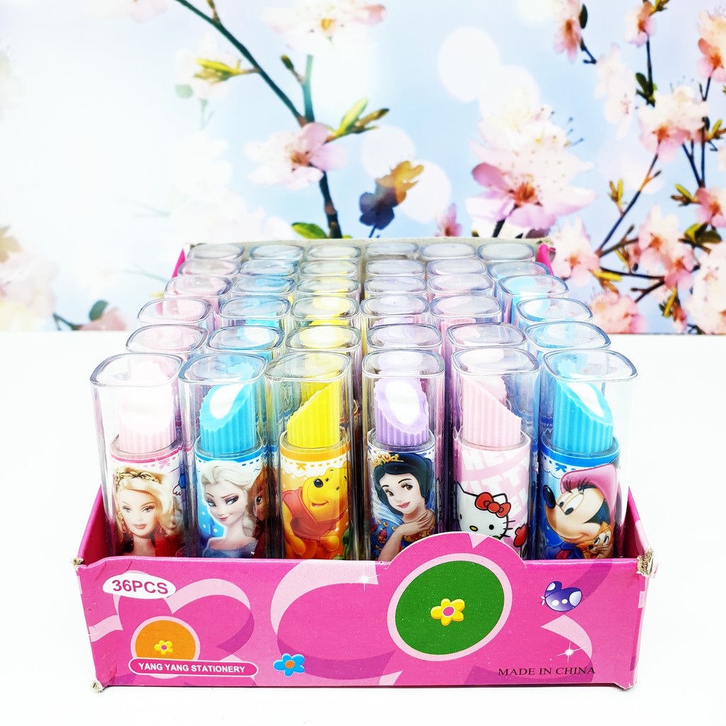 QS - PENGHAPUS PENSIL MODEL LIPSTIK CANTIK / ERASER STIP LIPSTIK ALAT TULIS KARTUN LUCU