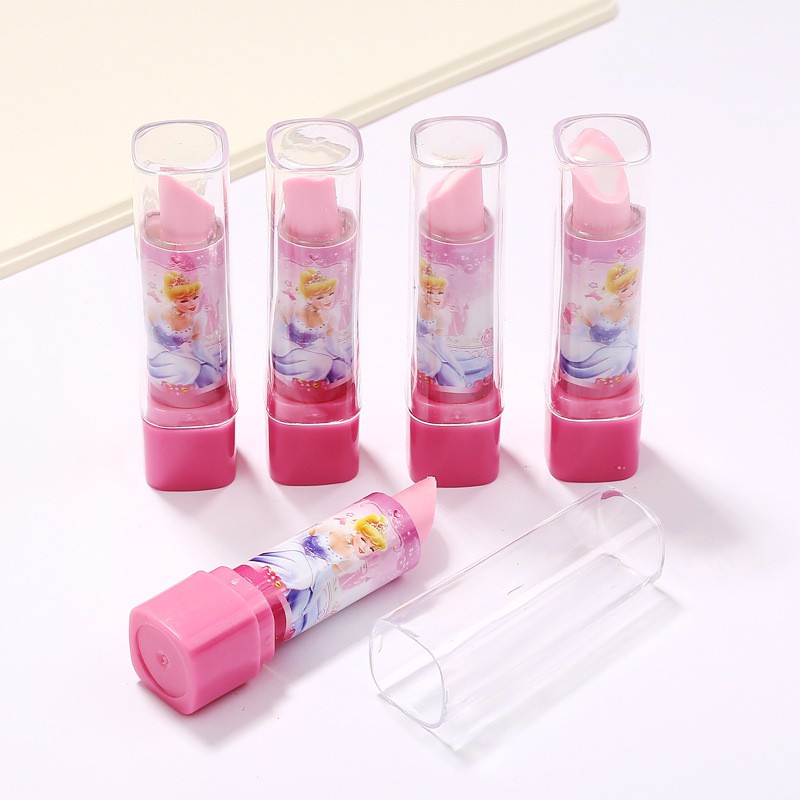 QS - PENGHAPUS PENSIL MODEL LIPSTIK CANTIK / ERASER STIP LIPSTIK ALAT TULIS KARTUN LUCU