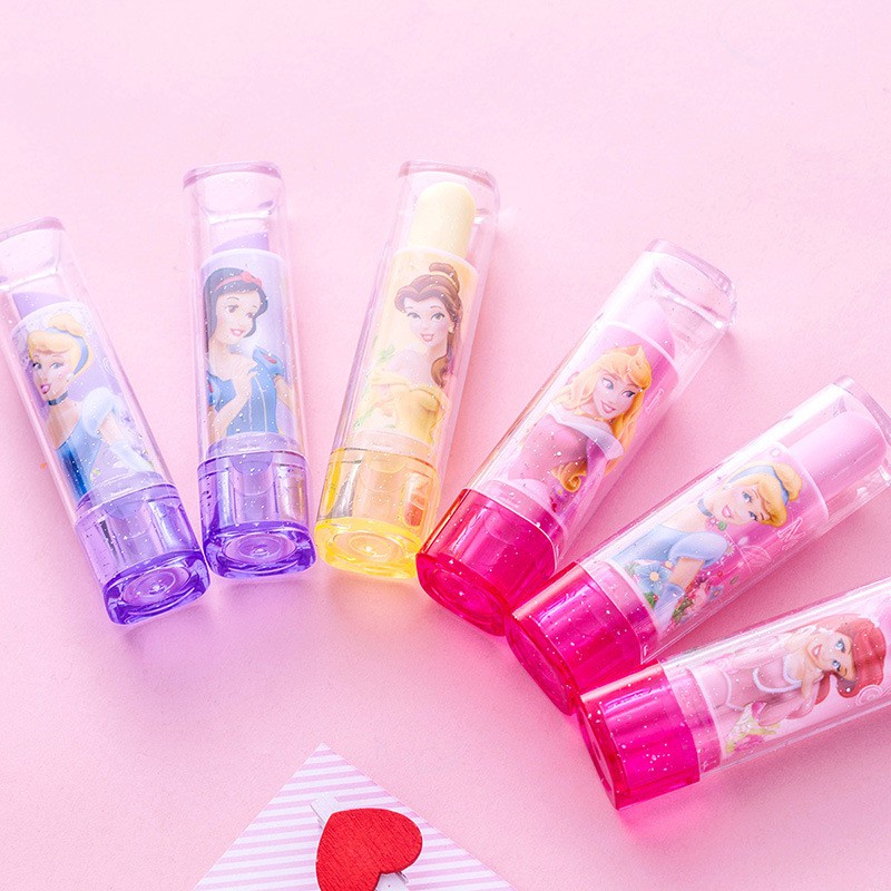 QS - PENGHAPUS PENSIL MODEL LIPSTIK CANTIK / ERASER STIP LIPSTIK ALAT TULIS KARTUN LUCU