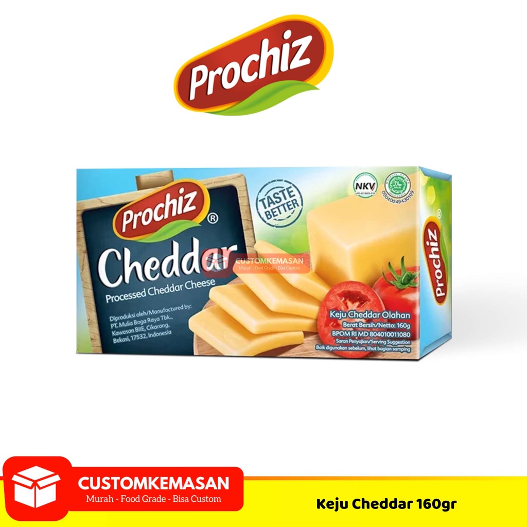 

Prochiz Keju Cheddar 160gr / Keju Cheddar Prochiz / Keju Parut / Keju Serbaguna