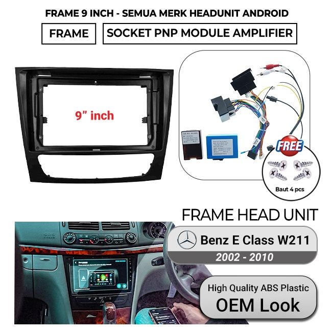 Frame Head Unit Mercedes Benz E-Class (2002-2010) W211 2002-2009 9"