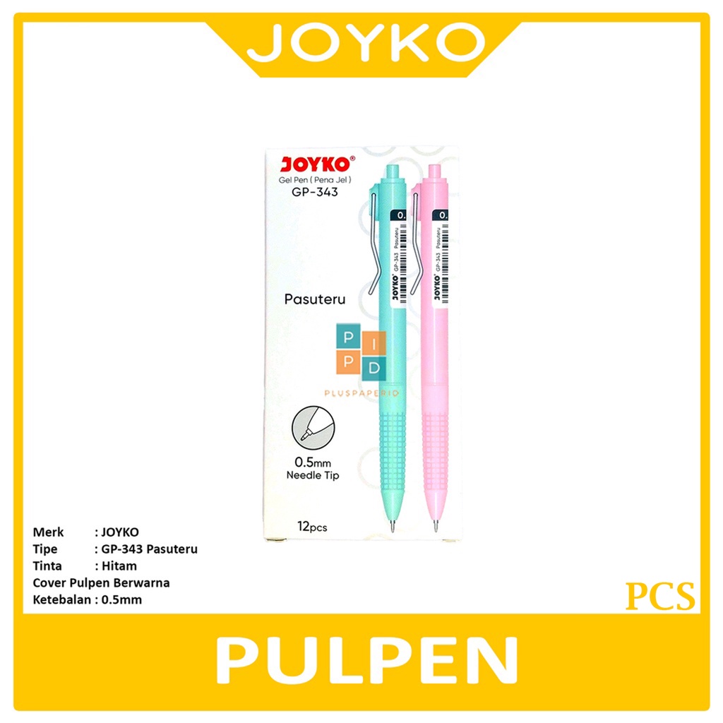 

JOYKO - Pulpen Pena Gel GP 343 Pasuteru Tinta Hitam - Pcs
