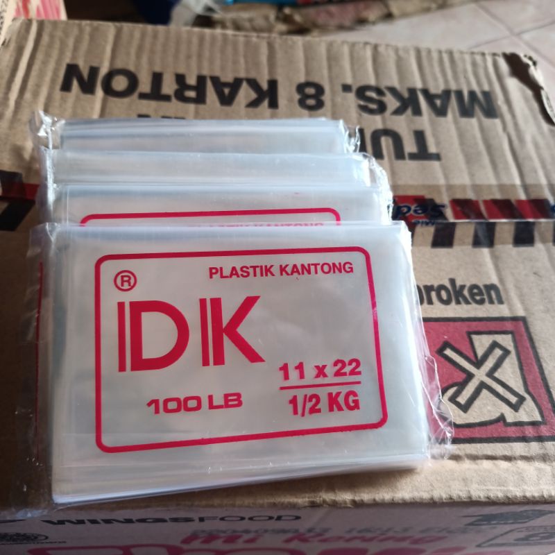 

Plastik DK bening 11x22 isi 100 Lembar (1/2kg)