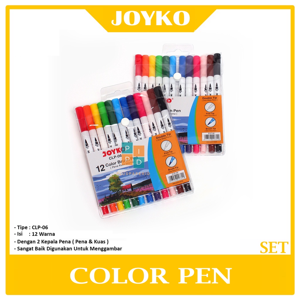 

JOYKO - Color Pen Brush CLP-06 12 Warna - Set