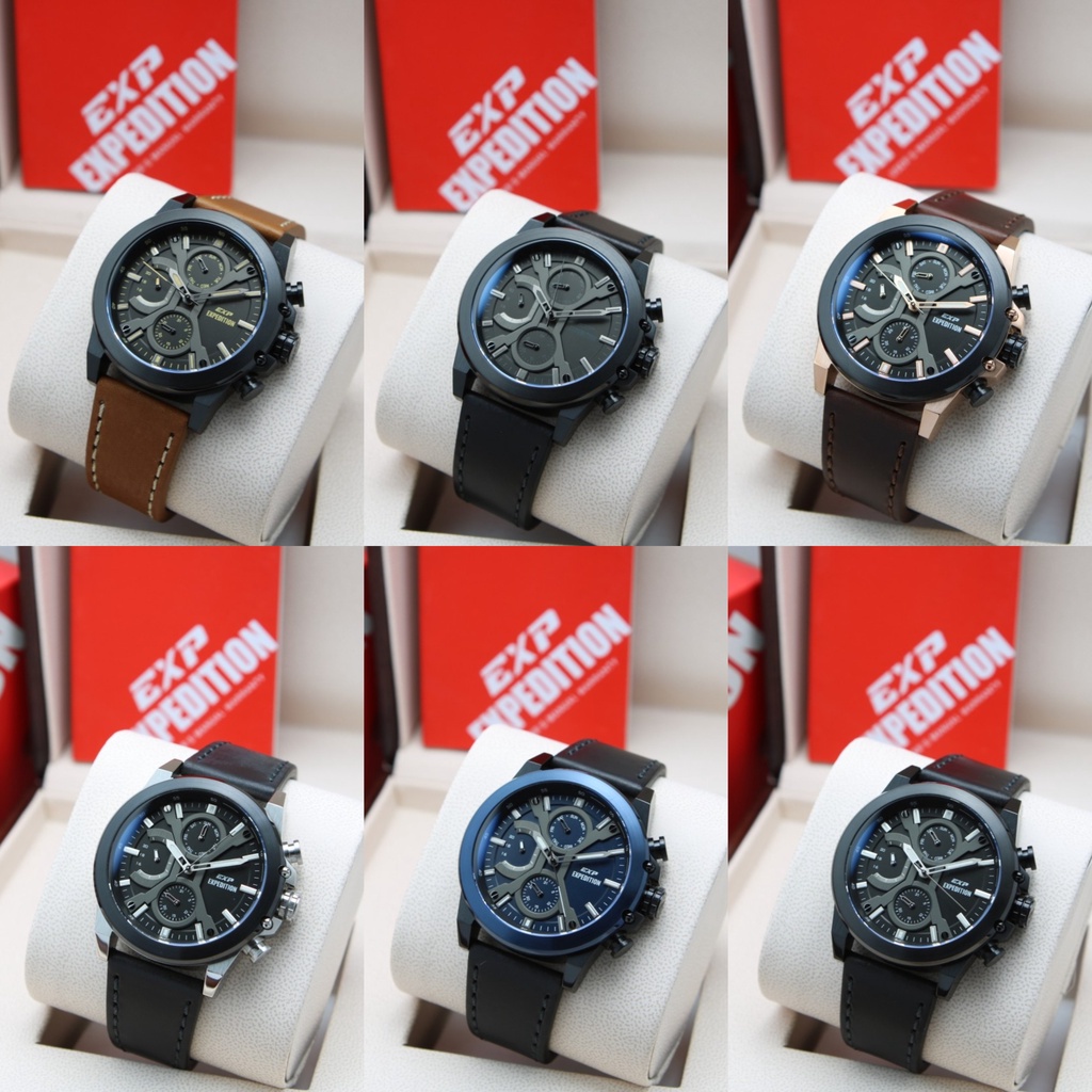 JAM TANGAN PRIA EXPEDITION E6829 E 6829 MFL LEATHER ORIGINAL