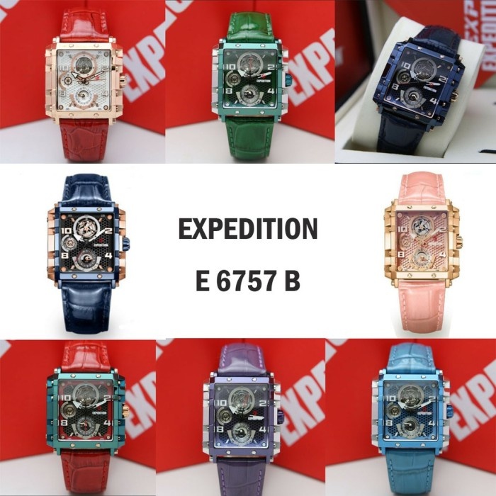 EXPEDITION EXP 6757 E 6757 BFL LEATHER SERIES JAM TANGAN WANITA ORIGINAL