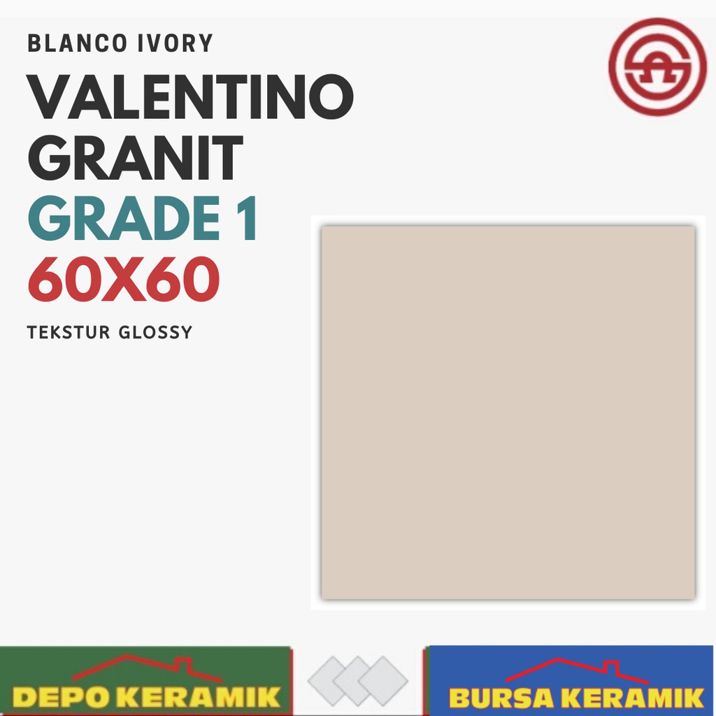 Granit Lantai Polos Valentino 60x60 Blanco Ivory G1