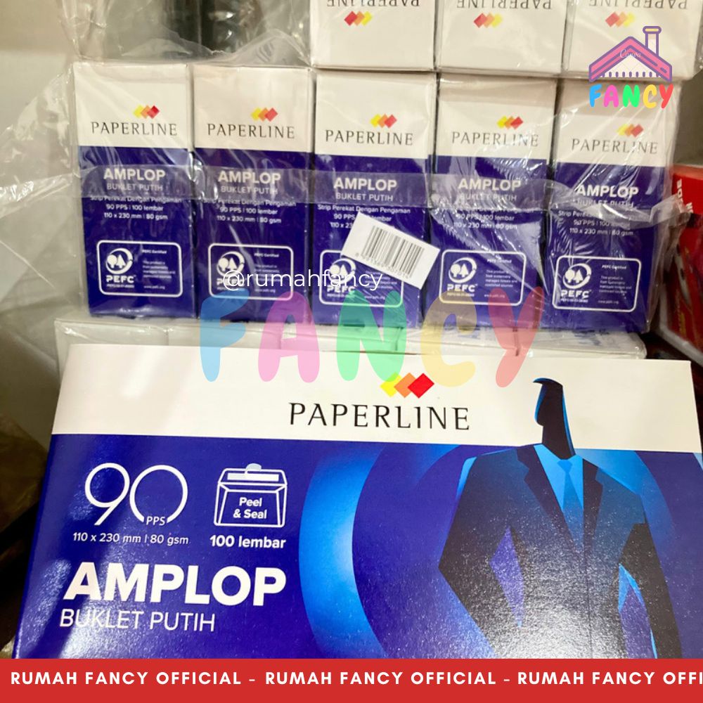 

[1 PAK ISI 100 PCS] AMPLOP PPL 90 / AMPLOP PUTIH PANJANG / PAPERLINE 90 POLOS BESAR