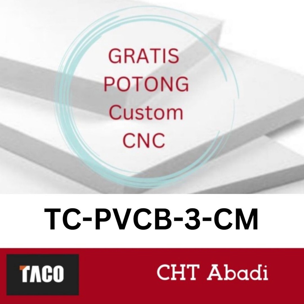 TACO PVC BOARD 3MM custom ukuran (dengan/tanpa lapisan HPL)