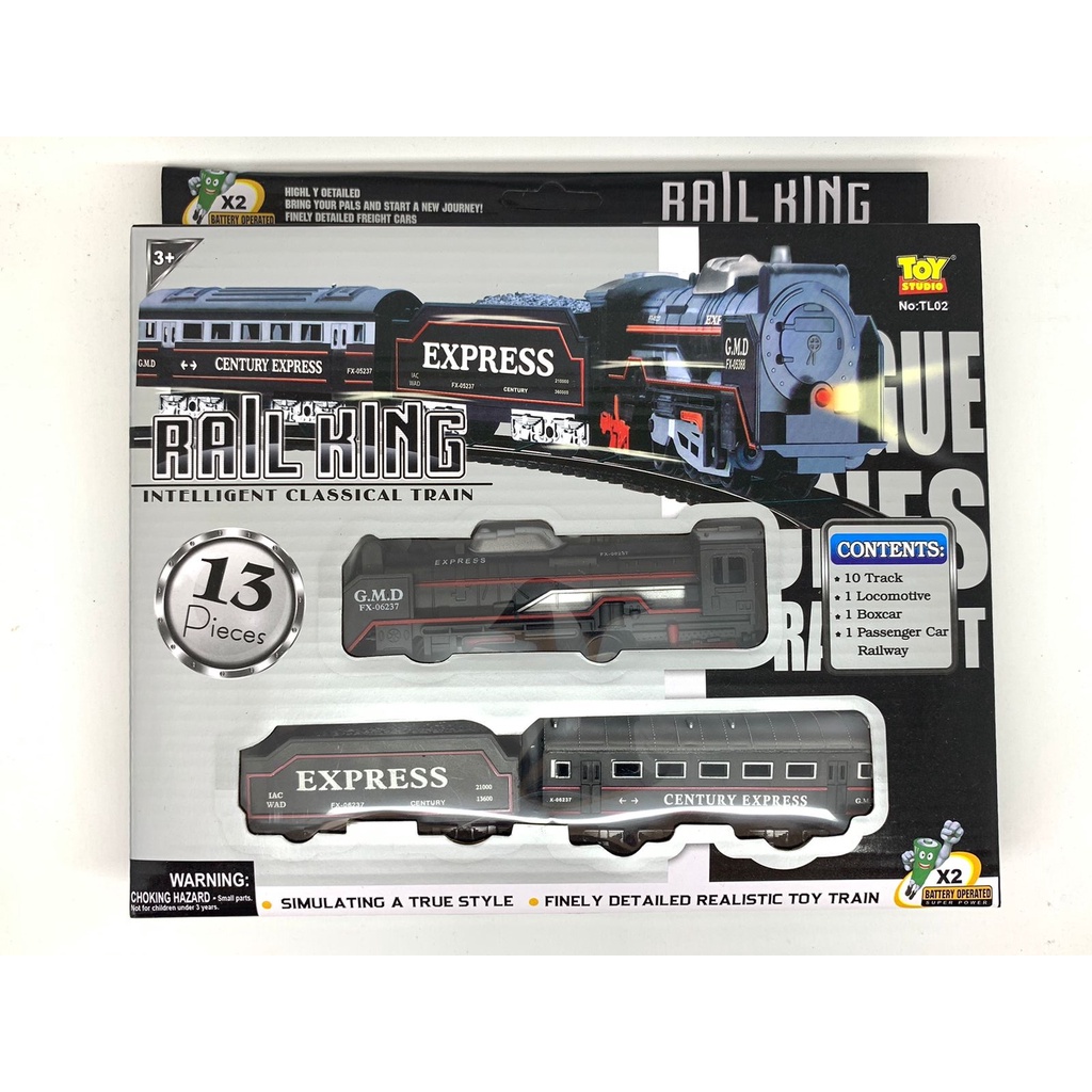 Mainan Kereta Api SNI Rail King 13pcs Import