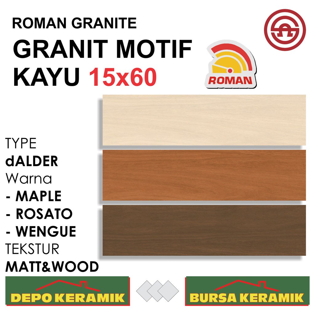 Granit Motif Kayu Roman dAlder SERIES 15x60