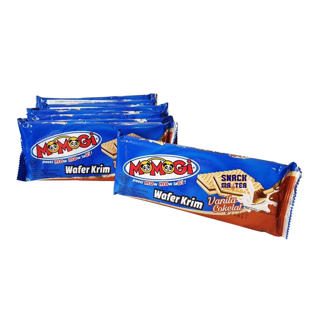 

Momogi Wafer Krim Vanilla Cokelat Renceng - Isi 10 bks x 20 gr