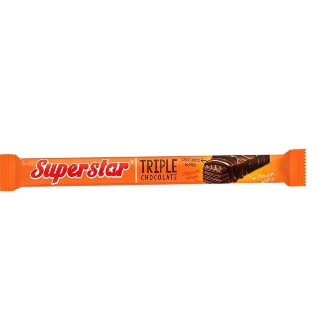 

Wafer Superstar Triple Cokelat Wafer Coklat 16gr ORIGINAL