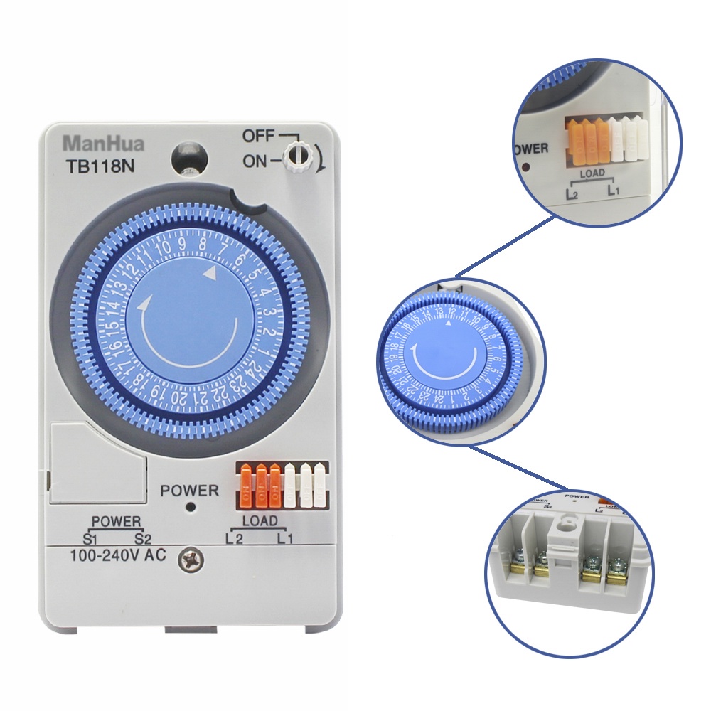 Panel Lampu Otomatis Time Switching SUL181 / Timer SUL181h Switch Analog / Timer Analog TB118N