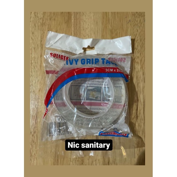 

Double tape bening transparan SOLIGEN 3cmx2mmx3mtr