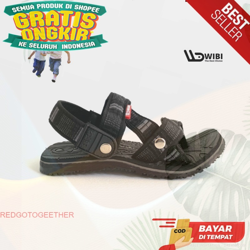 Sendal Keren Sandal Import WIBI 26-37 Adventure Kids  Gray  -  Gunung Anak Jepit Slip On Pria Wanita