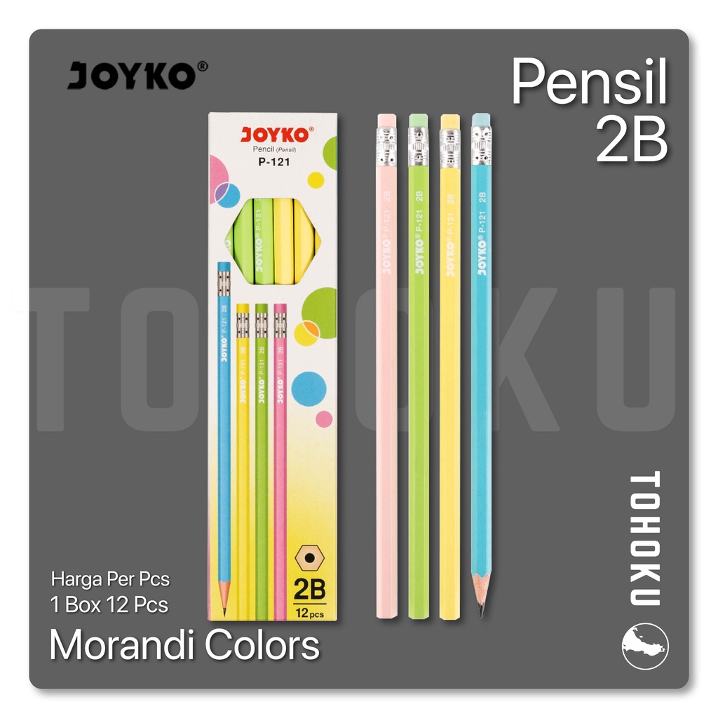 

Joyko - P-121 Pensil Kayu 2B Motif Pastel