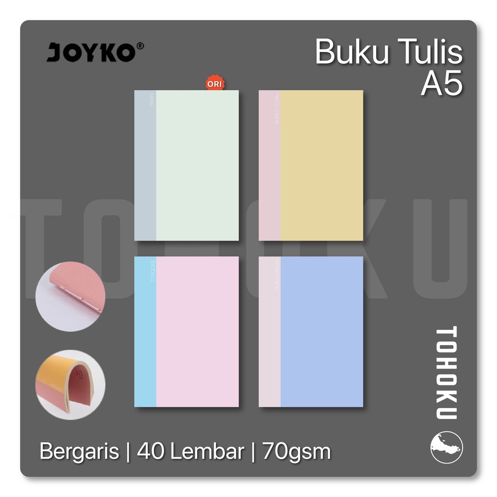 

Joyko - NB-718 Notebook Buku Tulis Pastel Bergaris