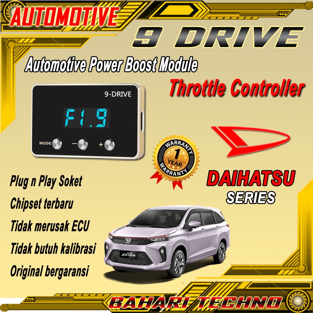 9 DRIVE DAIHATSU SERIES THROTTLE CONTROLLER PIGGYBACK TERIOS SIGRA ALYA XENIA ROCKY NEW GRAND MAX RE